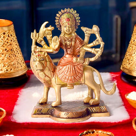Majestic Brass Sherawali Mata Idol