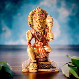 Exquisite Pure Brass Hanuman/Bajrangbali Idol