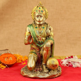 Divine Strength: Resin Hanuman Ji Idol
