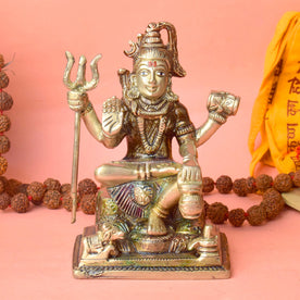 6 Inch Premium Brass Shiv Idol