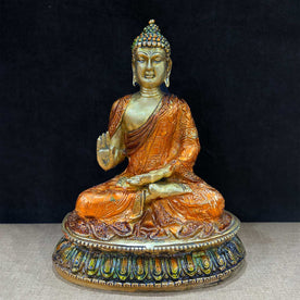 Handcrafted Brass Buddha Statue for Spiritual Home Enhancement