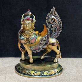 6.5 Inch Exquisite Brass Kamdhenu Cow Statue
