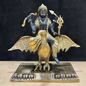 6.7 Inch Brass Shani Dev Idol Symbol of Justice and Protection