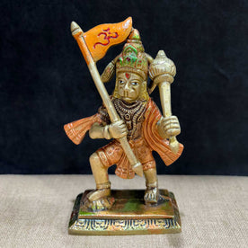 4.9 Inch Sacred Brass Hanuman Statue