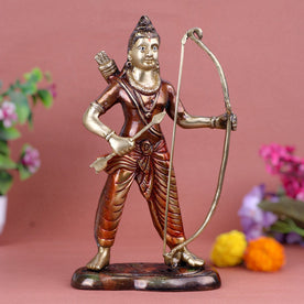 Victorious Ram with Bow Brass Idol