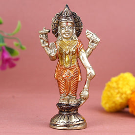 Elegant Brass Standing Lord Vishnu Idol