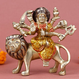 Eye Catching Maa Durga Brass Idol