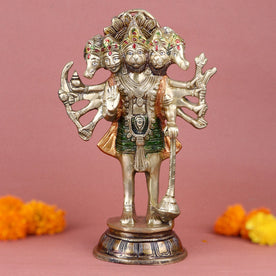 Handcrafts Brass Panchmukhi Hanuman Standing Statue