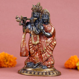 Brass Radha Krishna Idol