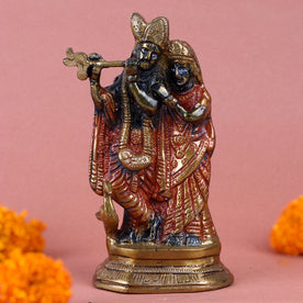 Brass Radha Krishna Idol