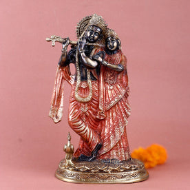 Brass Radha Krishna Idol