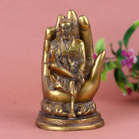 Pure Brass Shirdi Sai on Hand Statue