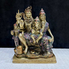 8 Inch Beautiful Shiv Parivaar Statue for Divine Energy