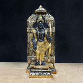 Antique Brass Ram with Bow Statue