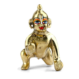 Brass Bal Gopal/Laddu Gopal Idol (Sizes Available 0 to 6)