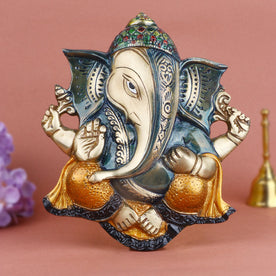 Prepossessing Brass Ganesh Wall Hanging 