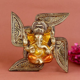 Eye Catching Pure Brass Ganesh Wall Hanging