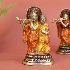 Brass Small Radha Krishna Idol