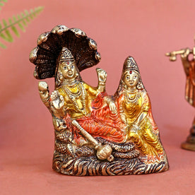 Brass Small Vishnu Laxmi Statue