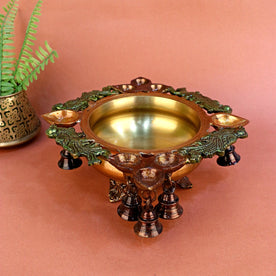 Brass Designer Floral Urli