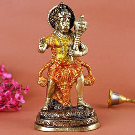 Graceful Brass Hanuman Bajrangbali Statue